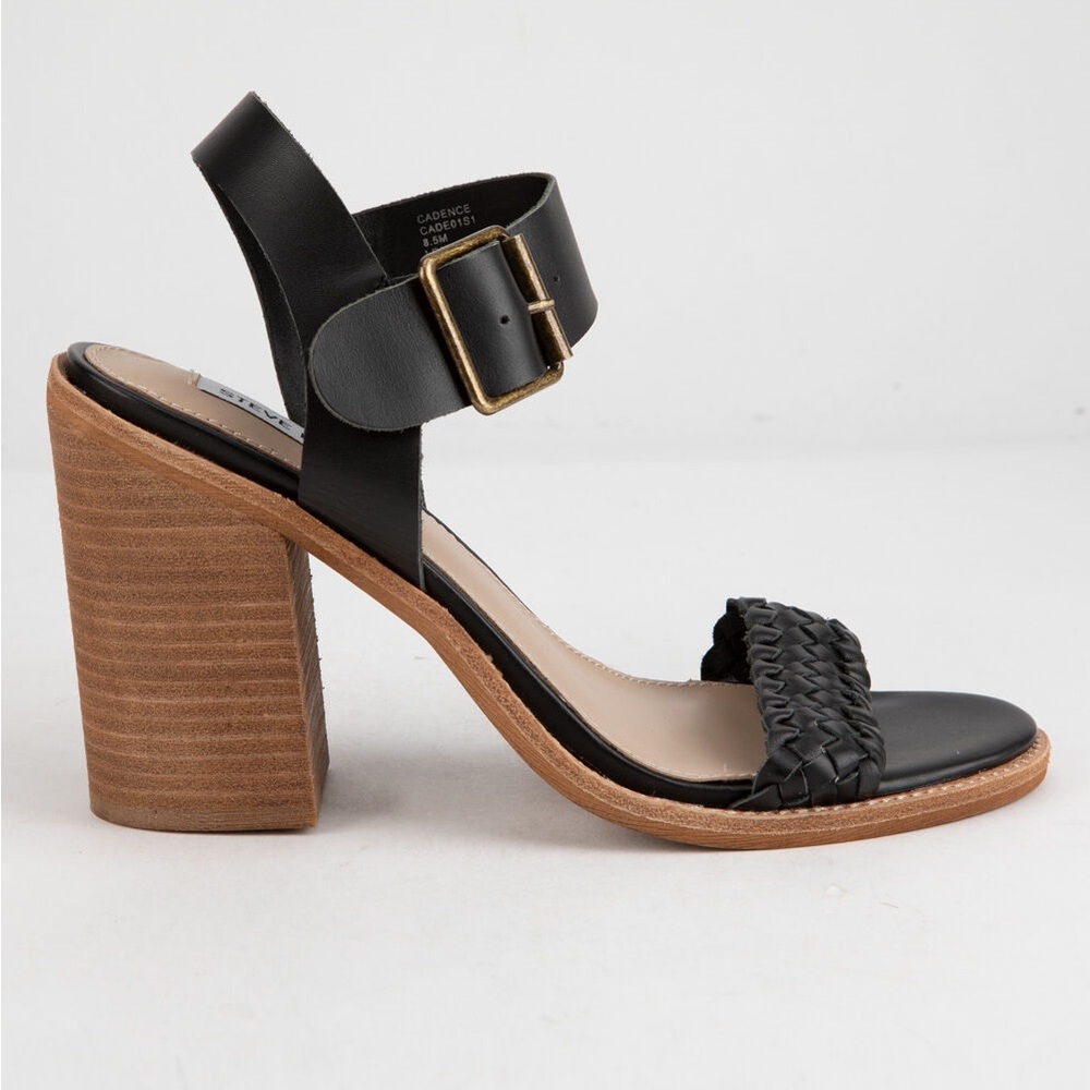 Steve Madden Cadence Black Heeled Sandals Size 7.5 - Picture 3 of 15